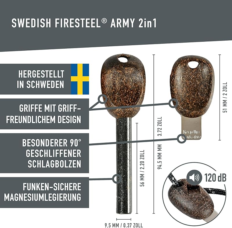 LIGHT MY FIRE Swedish FireSteel 2.0 Army