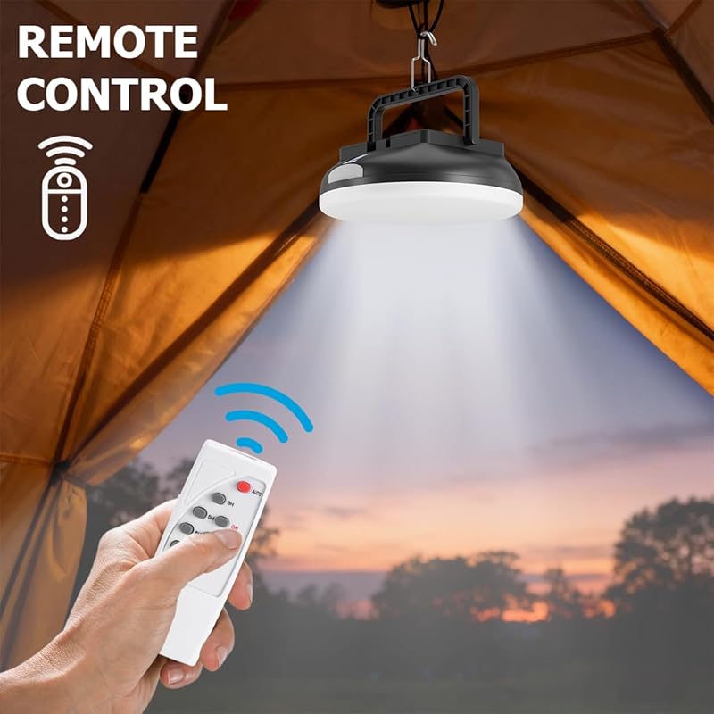 MESQOOL Solar Camping Laterne mit Fernbedienung