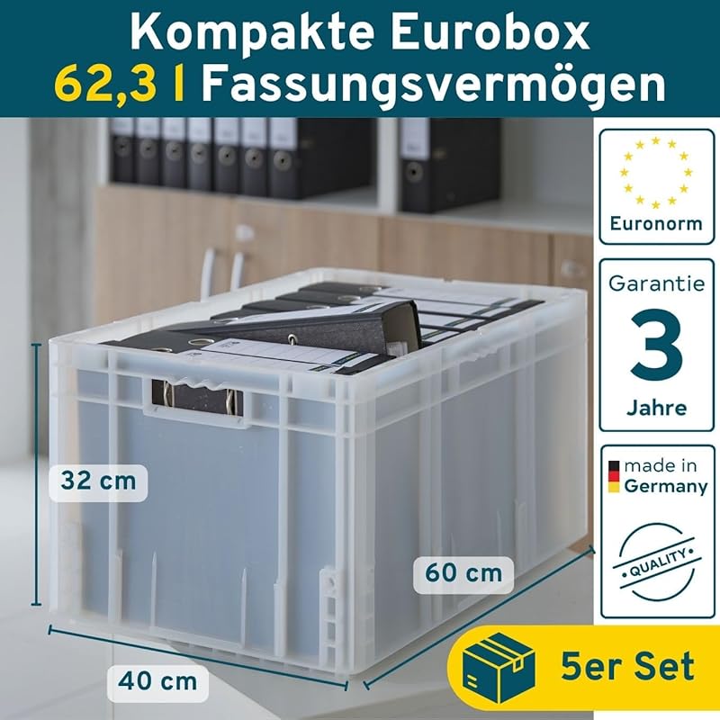 SSI SCHÄFER Eurobox-Set 60x40x32 cm (6 Stück)